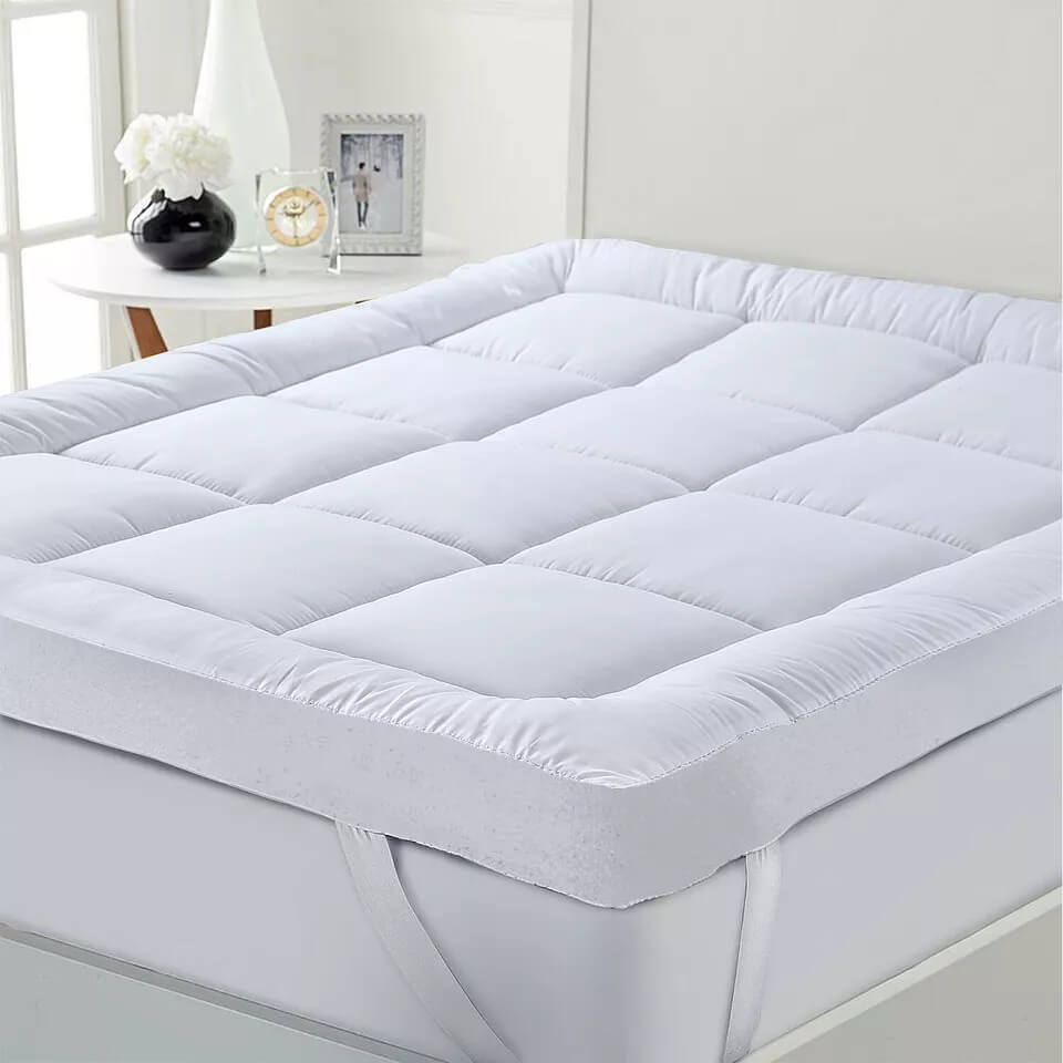 4" Microfiber Mattress Topper 10cm Deep Bed Sleep Pad