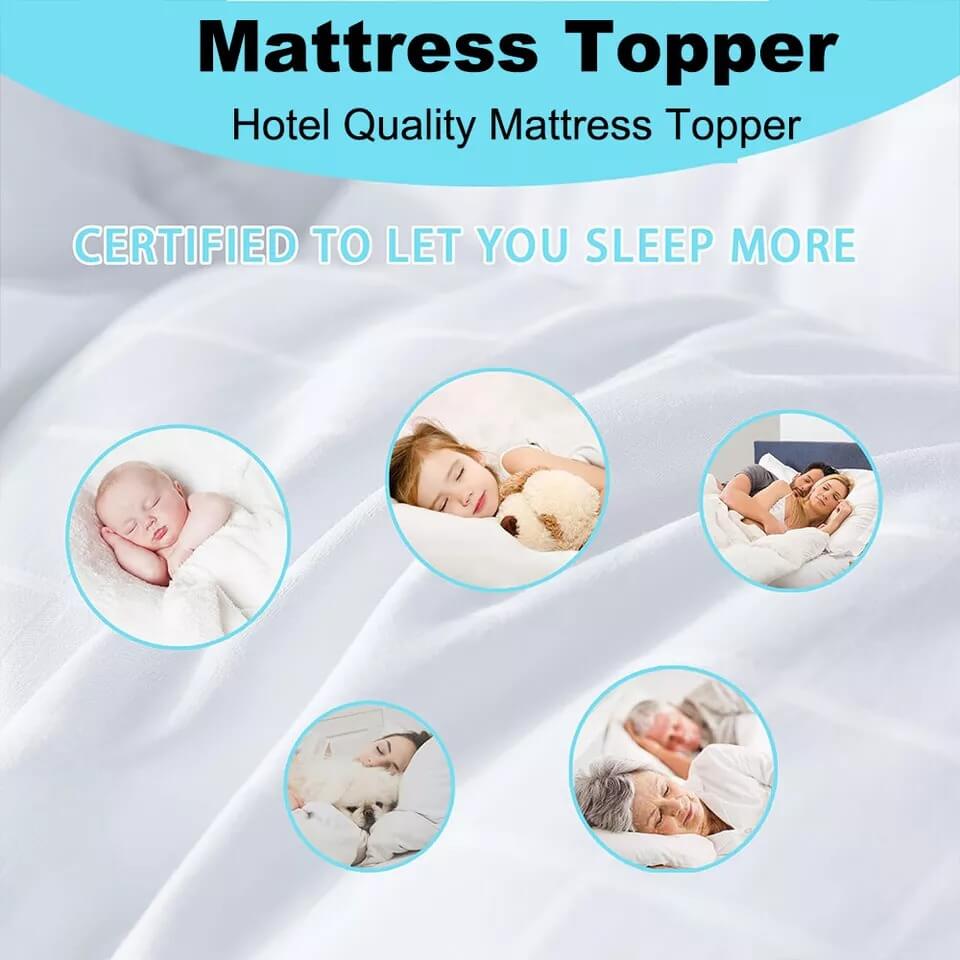 4" Microfiber Mattress Topper 10cm Deep Bed Sleep Pad