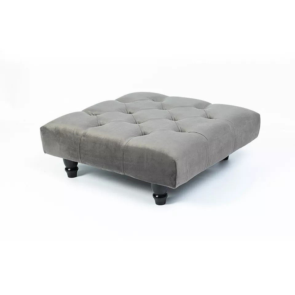 Square Upholstered Chesterfield Footstool Coffee Table Foot Stool Pouffe Seat
