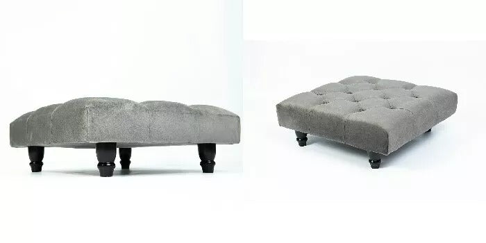 Square Upholstered Chesterfield Footstool Coffee Table Foot Stool Pouffe Seat