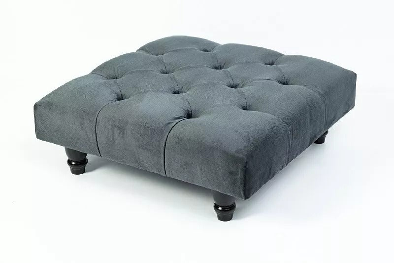 Square Upholstered Chesterfield Footstool Coffee Table Foot Stool Pouffe Seat