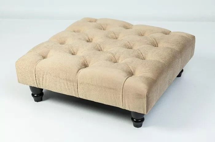 Square Upholstered Chesterfield Footstool Coffee Table Foot Stool Pouffe Seat